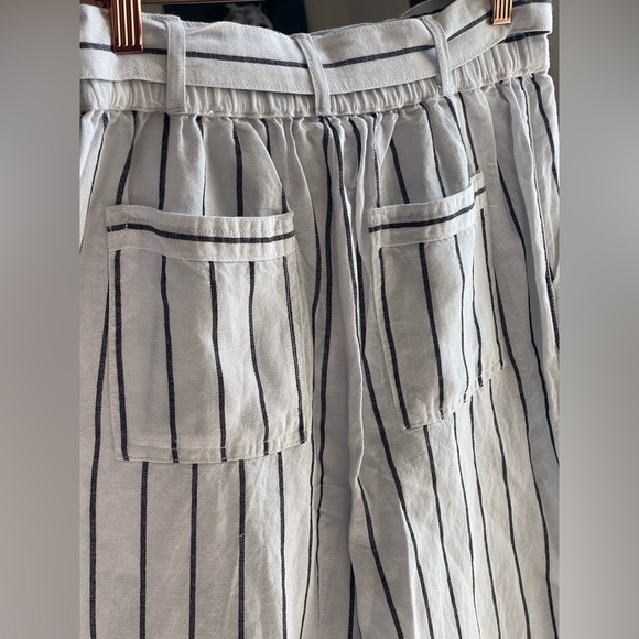 NWT Joie Blue and White Striped Nautical Hollis Pants w/ Belt - Picture 6 of 6